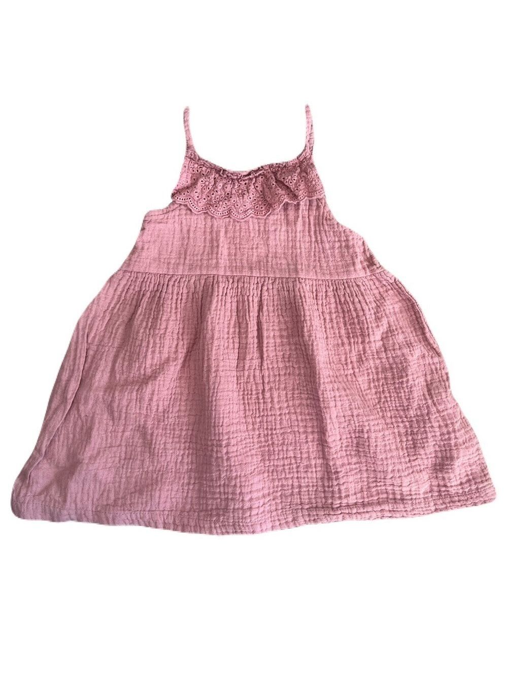 Zara Pink Kids Muslin Dress‎